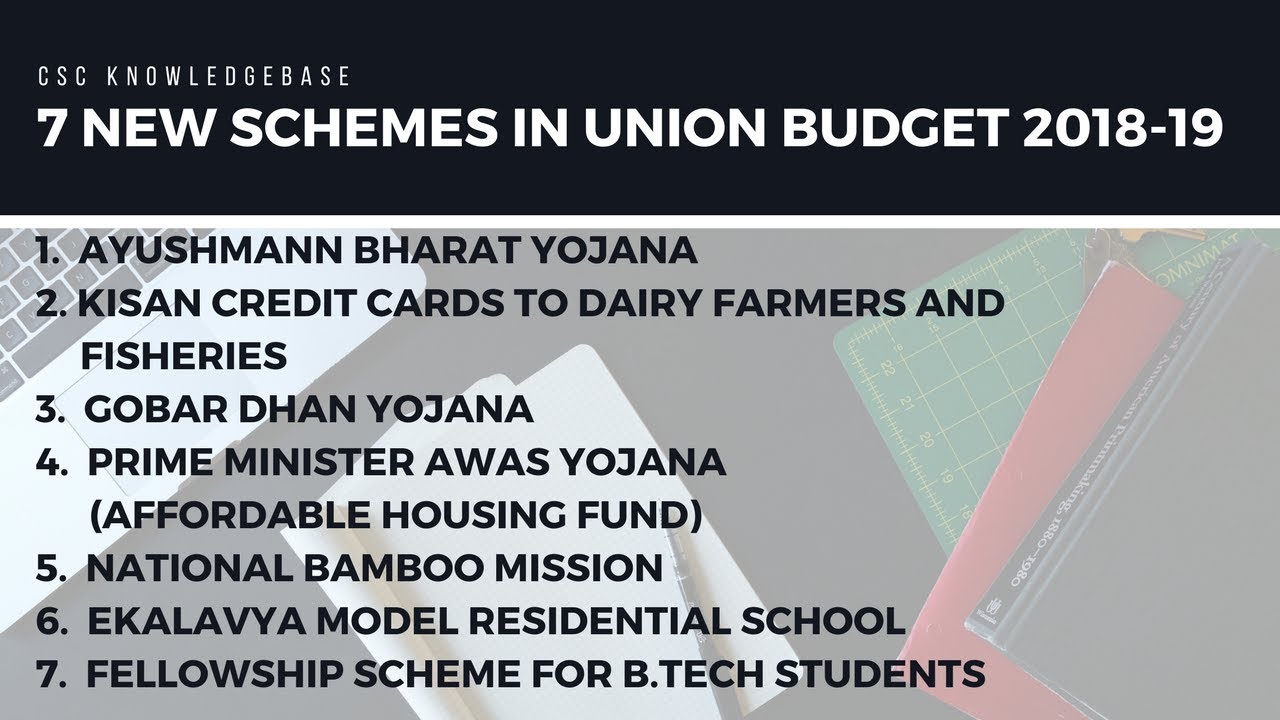 NEW SCHEMES IN UNION BUDGET 2018 -19 | CSC KNOWLEDGEBASE # ...