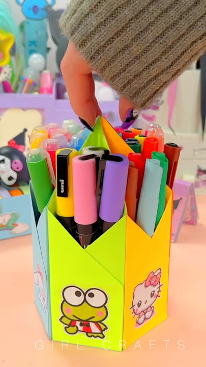 Cute Sanrio Pencil Holder ~ #papercraft #craft #schoolsupplies