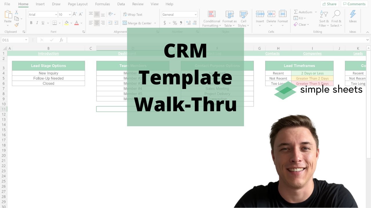 Customer Relationship Management (CRM) Excel Template StepbyStep
