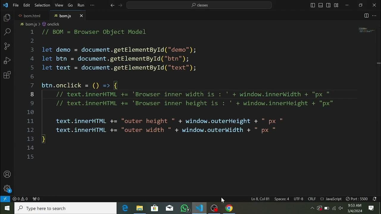 Java Script ! BOM - YouTube