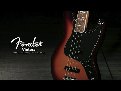 fender-vintera-70s-jazz-bass-pf,-3-tone-sunburst-|-gear4music-demo