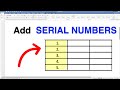 How Insert Auto Serial Number in MS Word - Table