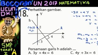 18. perhatikan gambar. persamaan garis h adalah a.3y+4x=6 c. 4y +3x=6
b. 3y-4x=6 d.3y +4x=2