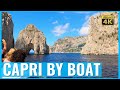 CAPRI 🛥️ Boat Tour Around the Island, passing through the Faraglioni (Italy in 4k, 2021)