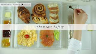 Room Service Breakfast Crockery by MyGlassStudio. Continental Breakfast Set in Tier Bento Boxes