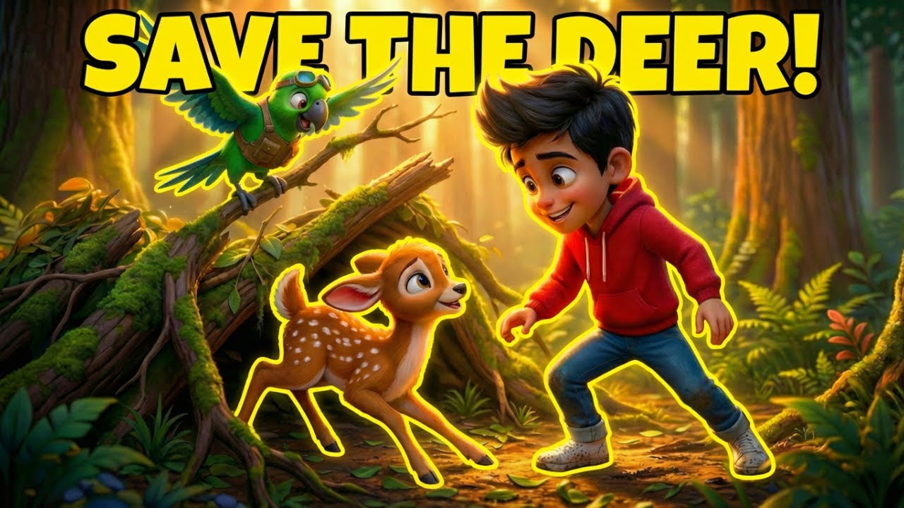 Baby Deer Rescue Story 🦌 | Forest Friends Adventure | Pixar Style Cartoon