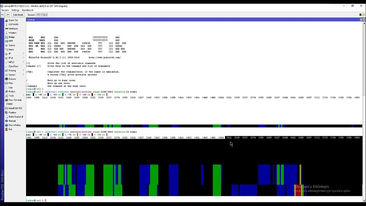 MikroTik Spectralscan (Frekans Analizi) YouTube
