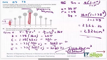 Sequence and Series 2018 Q7 P2 Leaving Cert Higher Level