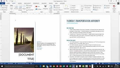 Word Adding a Cover Page
