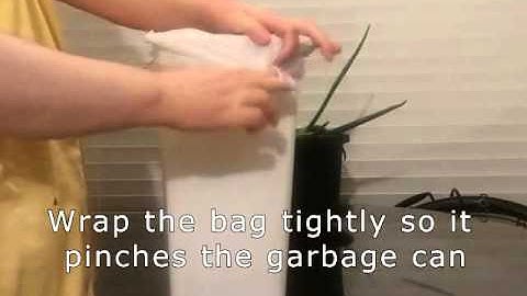 Stop trash bags from falling into the garbage can