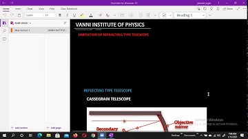 Limitations & Cassegrain and Newtonian telescope