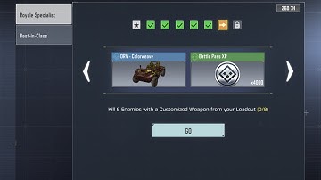 Kill 8 Enemies with a Customized Weapon from your Loadout (0/8)