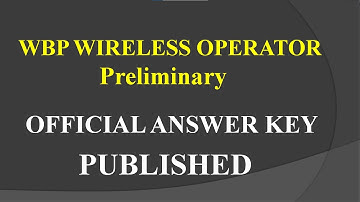 WBP Wireless Operator OFFICIAL Answer Key Published || Demo Class || New Batch @giftofthegabedu9317