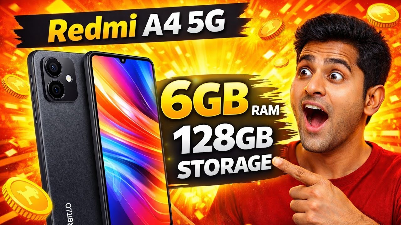 ₹9,999 | 5160mAh Battery | Redmi A4 5G | new clip