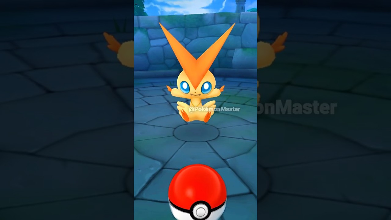 Victini encounter from Tour Pass in Pokemon GO.