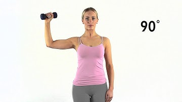 Rotator cuff 90 degrees external rotation with dumbbell