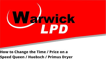 How to Change the Time / Price on a Speed Queen / Huebsch Dryer