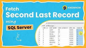 How to Fetch Second last Record from a Table in SQL Server | Hindi