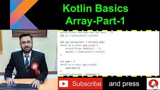Kotlin Basics - Array Part-1 - Practical Demo to find an average of N nos stored in Array