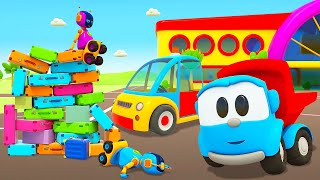 Funny cartoons full episodes & Leo the truck cartoon for kids  Street vehicles & Cars and trucks