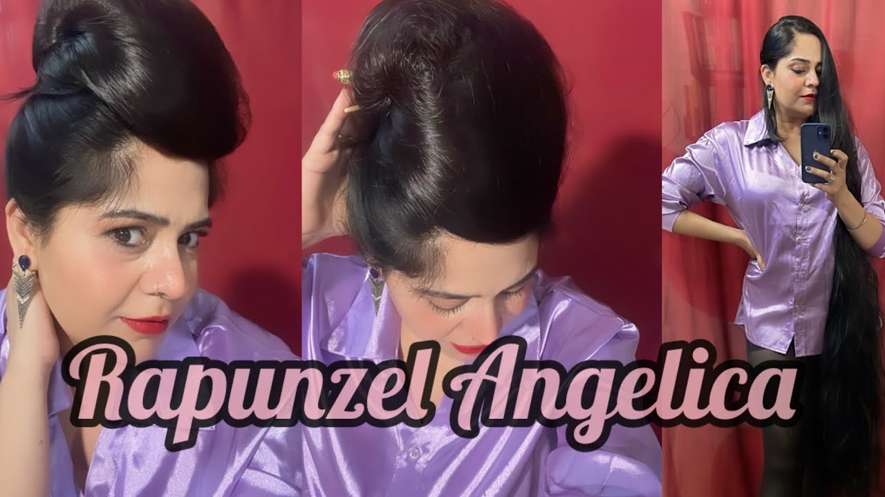 Уход за волосами от Анжелики и игра с волосами