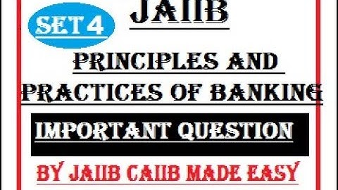 JAIIB Principles And Practices Of Banking Module A Questions