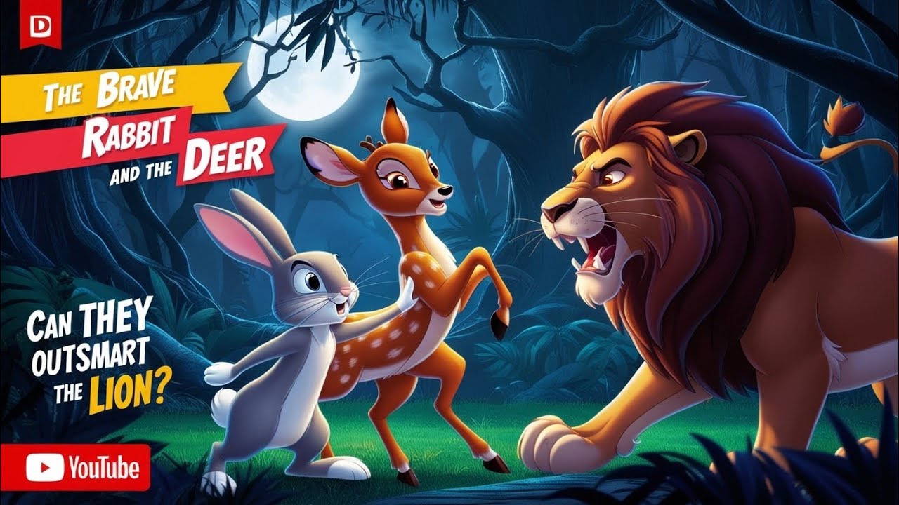 The Brave Rabbit and the Deer| Bedtime Stories | Educational Animated ...