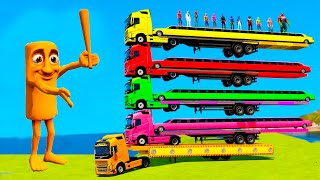 GTA5 Great Truck With Giant Trailer Trnsporting Awesome Cars With Tung Tung Sahur