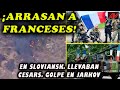 ¡Arrasan a franceses! En Sloviansk. Lllevaban obuses Cesars y refuerzos. Golpe en Jarkov a Ucrania.