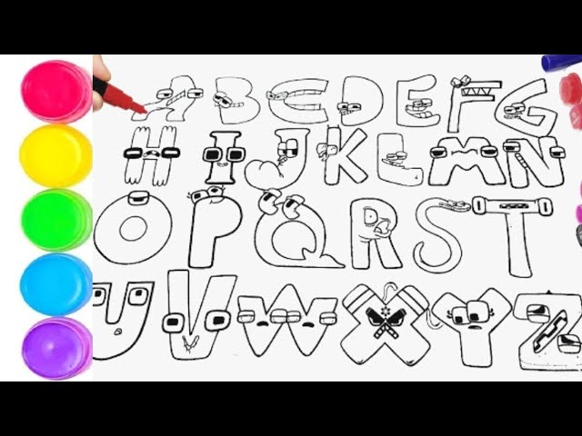 Alphabet Lore Monster Letters Fun Drawing and Coloring Activity for Kids