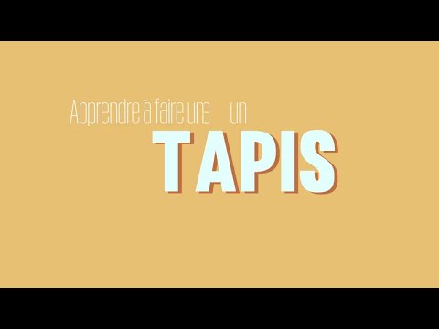 Vidéo: Comment Broder Un Tapis