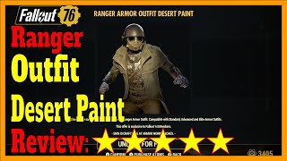 Fallout 76 Ranger Desert Paint Review Works with all Ranger Armor Sets  Default Advanced Elite - YouTube