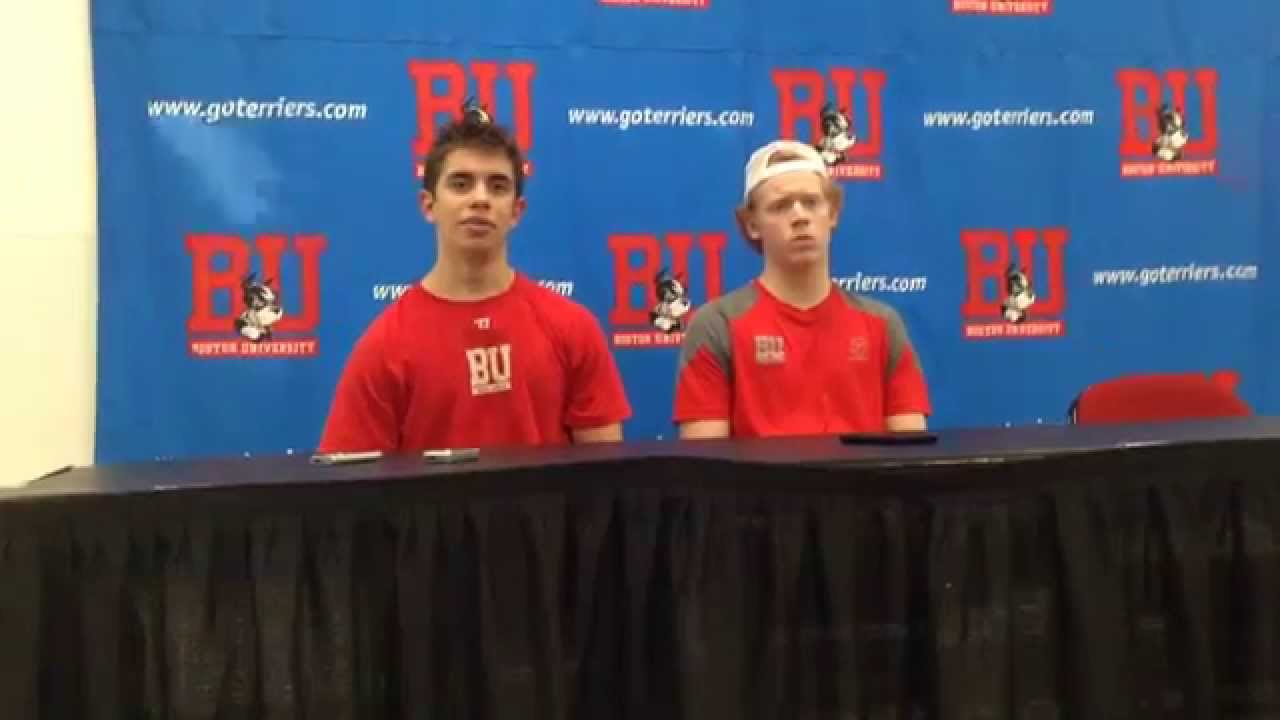 the elko daily free press Evan Rodrigues and Chase Phelps after win over Colgate