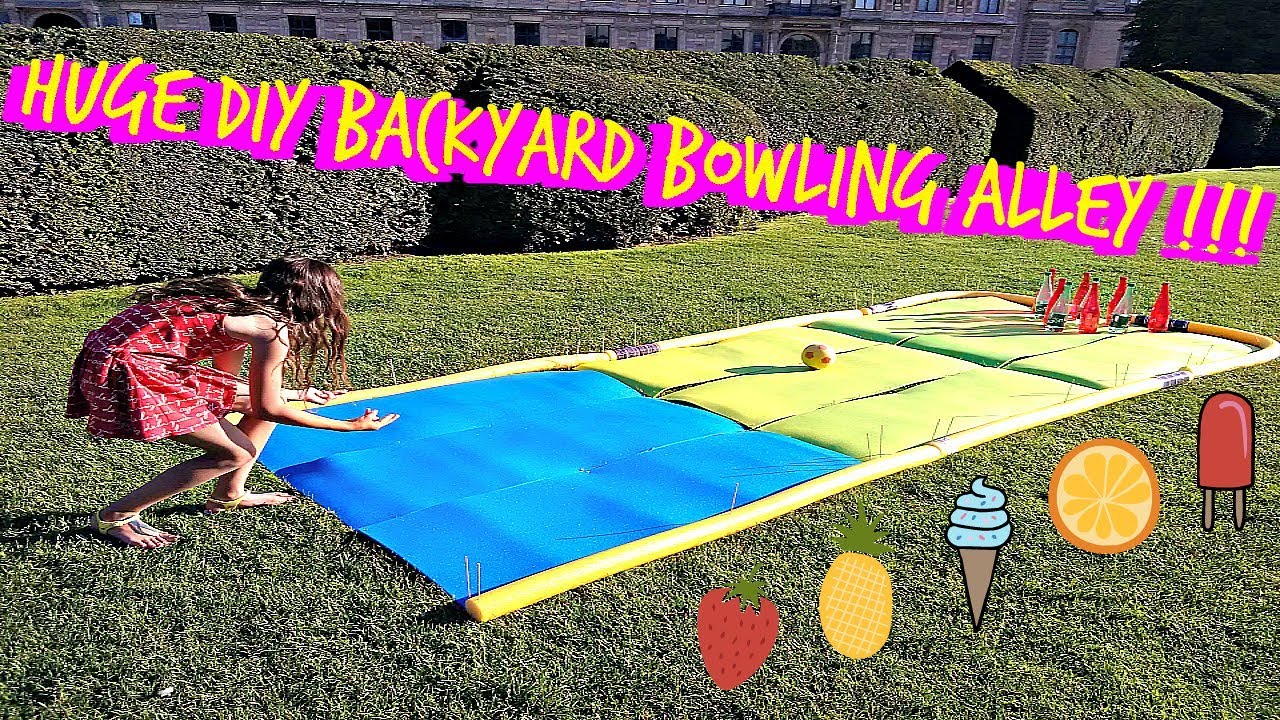 Huge Diy Backyard Bowling Alley Youtube