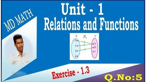 Class 10 | Unit 1| Relations and Functions | Exercise :1.3 |Qn .no :5