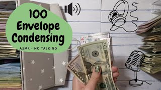 100 Envelope Cash Condensing | ASMR | No Talking | Cash Counting | Money Sounds