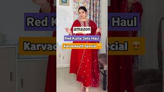 Amazon Karvachauth Special Red Kurta Sets