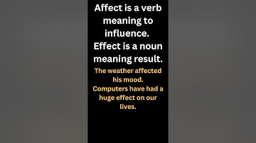Clearing Up the Confusion Affect vs Effect #short#fyp