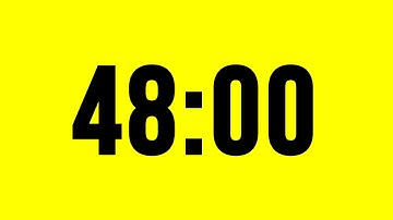 48 Minute Timer Countdown No Music With Alarm