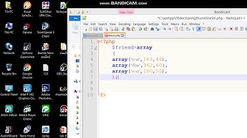 สอน array 2มิติ โดย Note++,Xampp ภาษาPHP