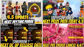 🔴NEXT MYTHIC FORGE BGMI 4.5😍| NEXT PRIZE PATH BGMI 4.5🔥| NEXT UC UP EVENT BGMI😱| NEXT PRE ORDER BGMI