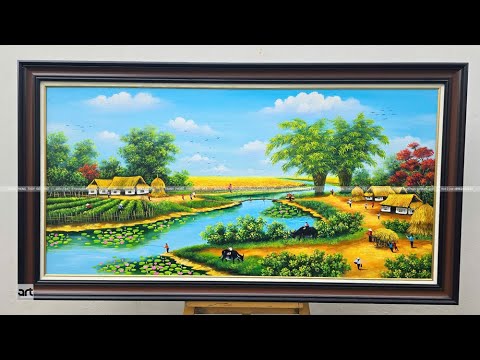 Tranh Phong Cảnh Làng Quê - TRANH PHONG THỦY
