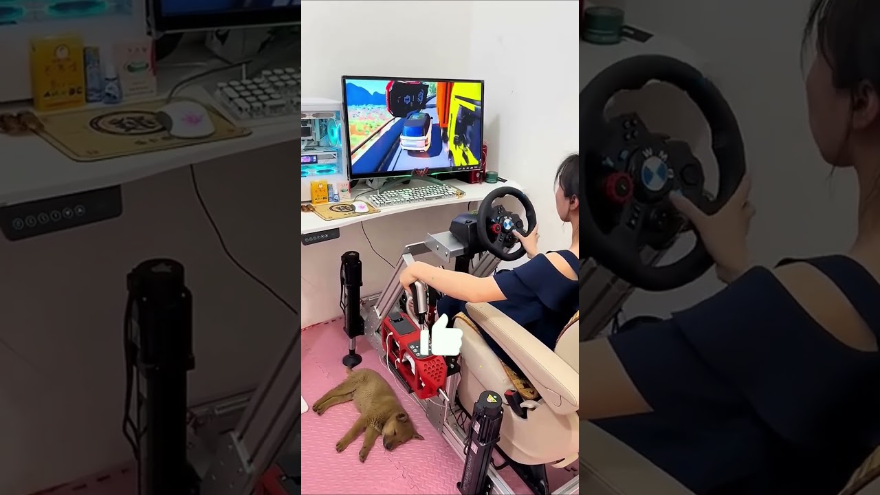 Convirtió el auto de su papá en un simulador de carreras 😱