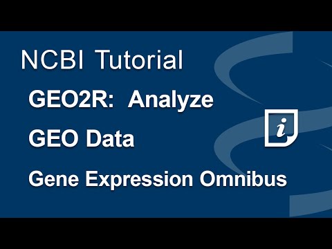 GEO2R: Analyze GEO Data