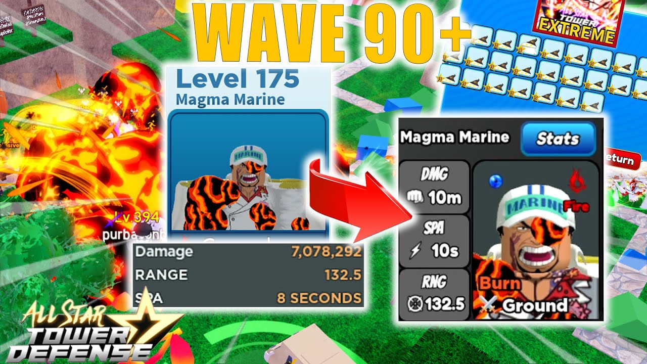 Magma Marine - Akainu (Timeskip), Roblox: All Star Tower Defense Wiki