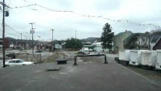 Pulling up to the engine house in Barre on WACR 804