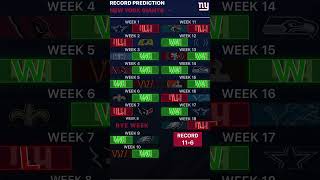 My New York Giants schedule
