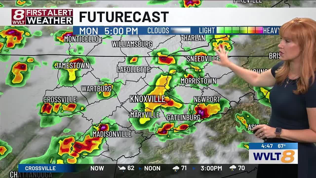 On and off rain and storms today, stronger storms midweek - YouTube