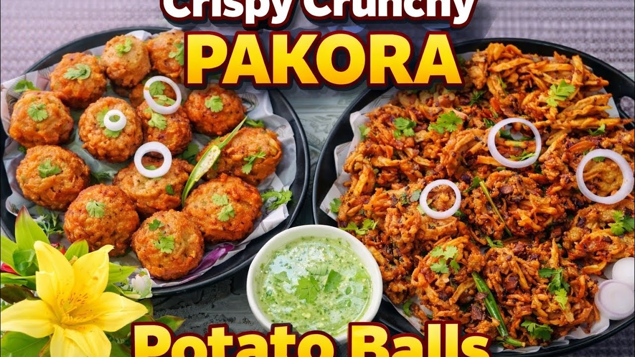 Perfect Iftar Snacks | Crunchy Pakora & Potato Balls . کریسپی کرنچی پکوڑے بنائیں سیکرٹ طریقہ 