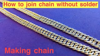 silver chain necklace making    | How to Join Gap Without Solder |   Making Silver Chain